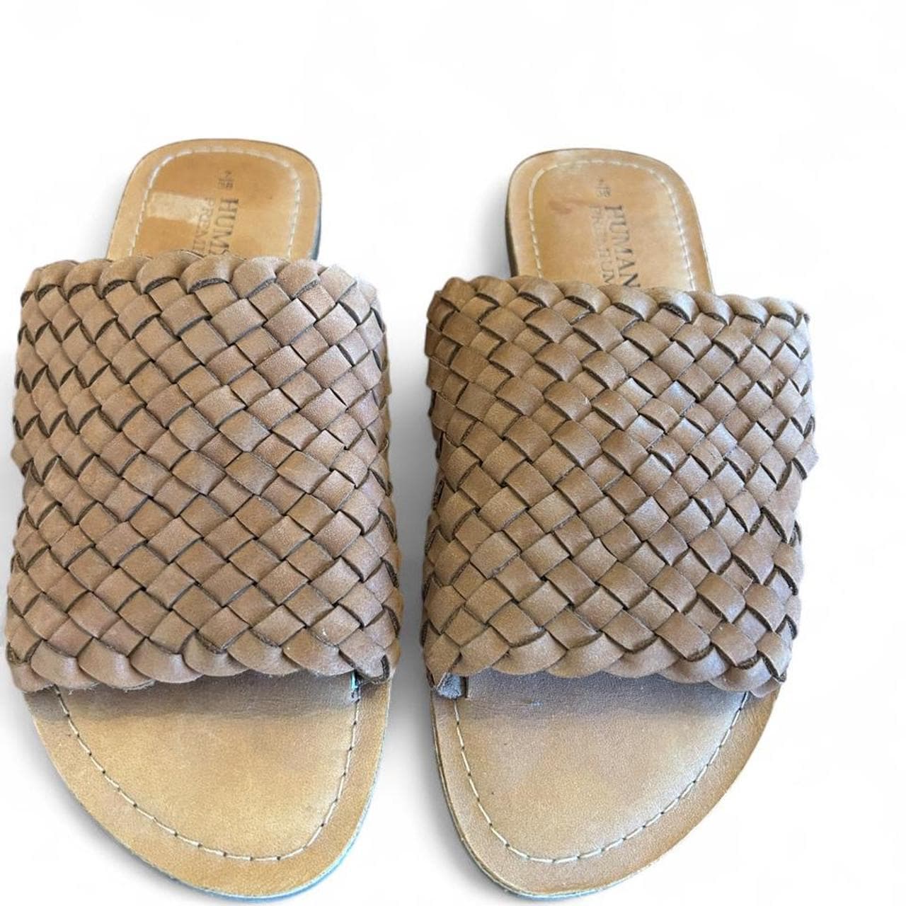 Human Premium Leather Woven Mule Slides — photo 3 of 3