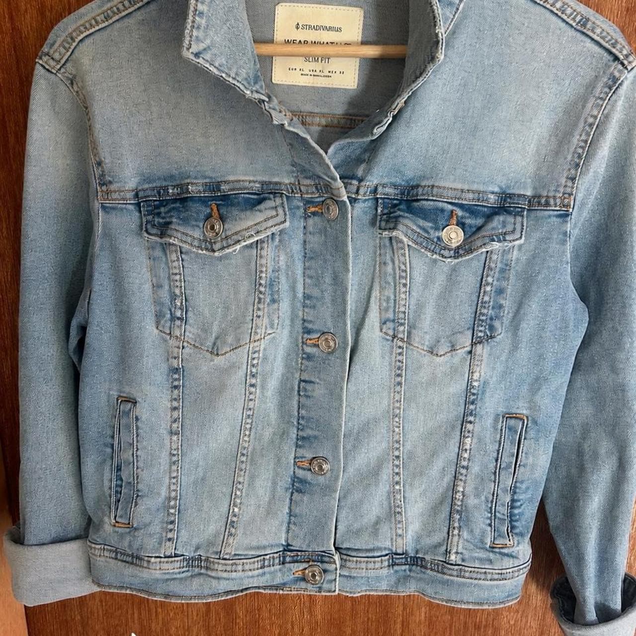 Stradivarius Wear What U Love Vintage Distressed Denim Jacket — photo 4 of 5