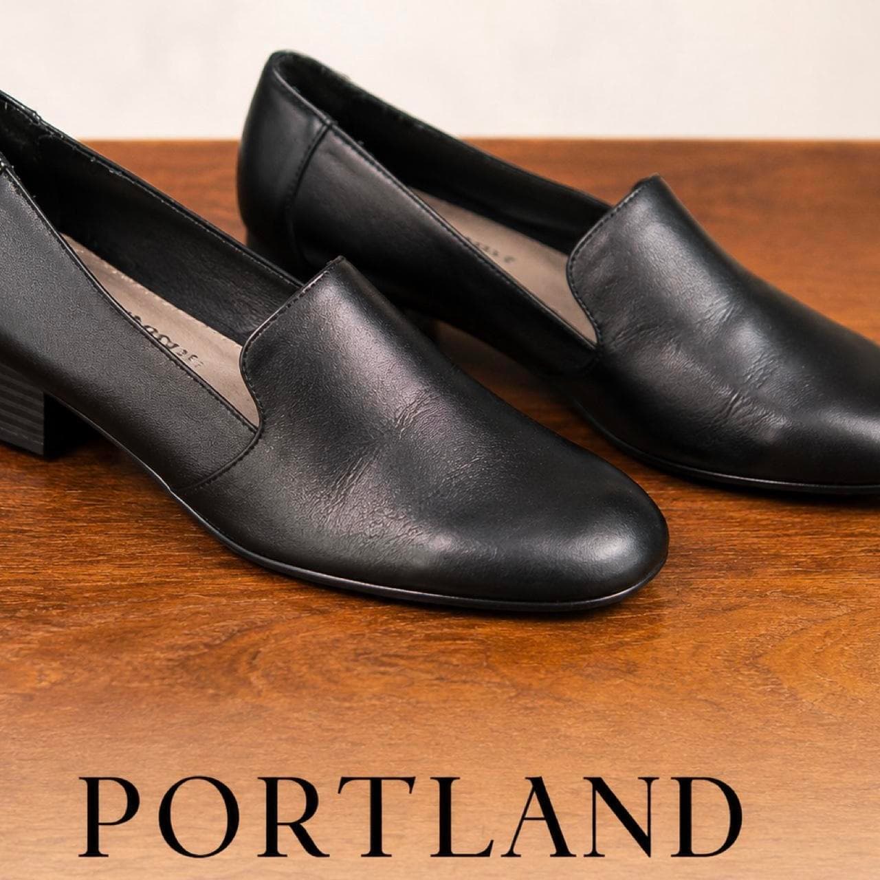 Portland Feel Good Black Leather Court Shoes — photo 1 of 4