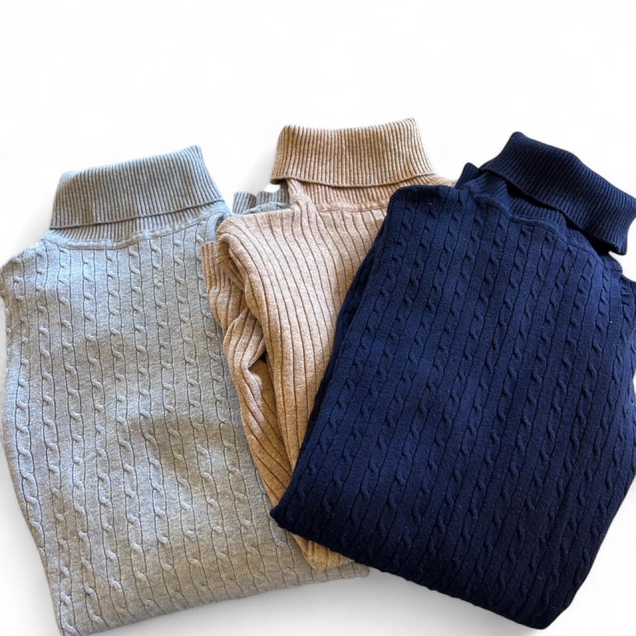 Set Of 3 Classic Roll Neck Knit Jumpers — photo 2 of 6