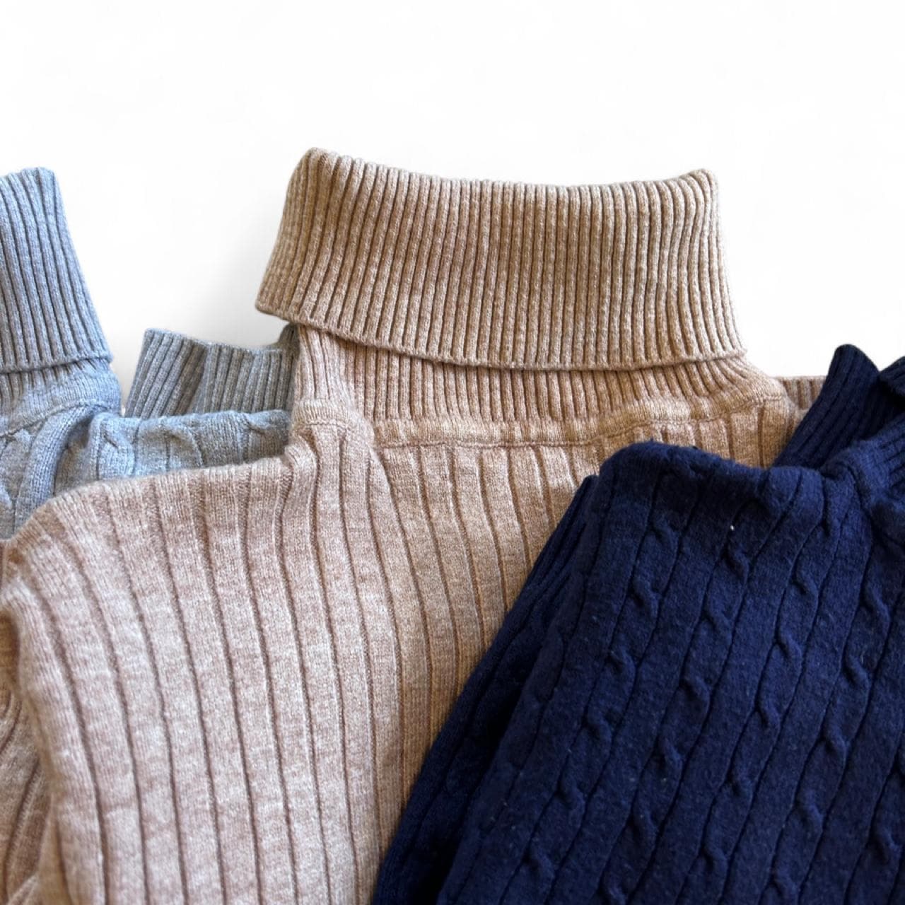 Set Of 3 Classic Roll Neck Knit Jumpers — photo 4 of 6