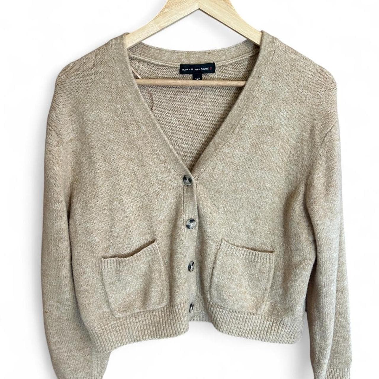 Dannii Minogue Petites Cropped Cardigan Tan — photo 2 of 6