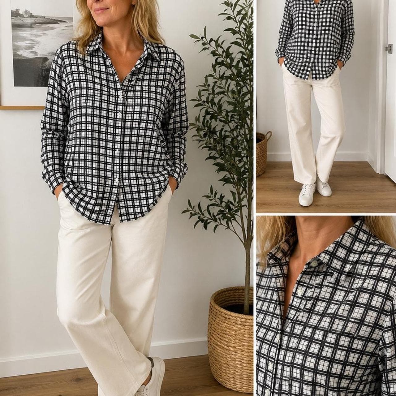Country Road Black And White Check Shirt — photo 1 of 5