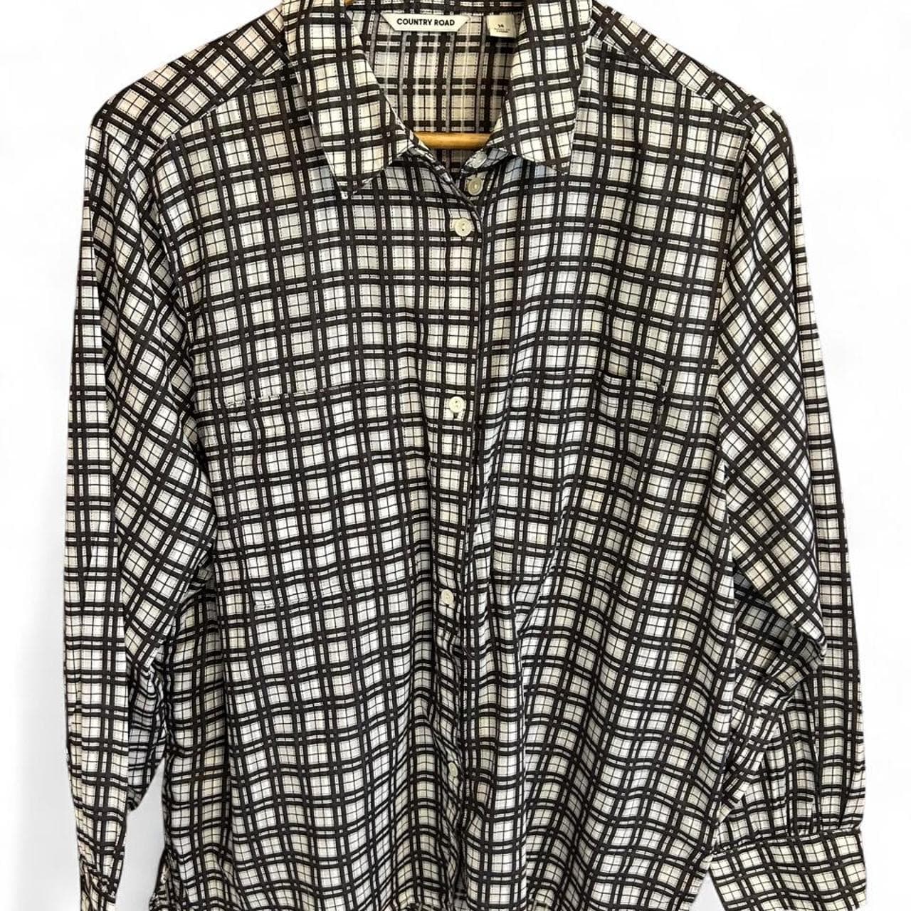 Country Road Black And White Check Shirt — photo 4 of 5