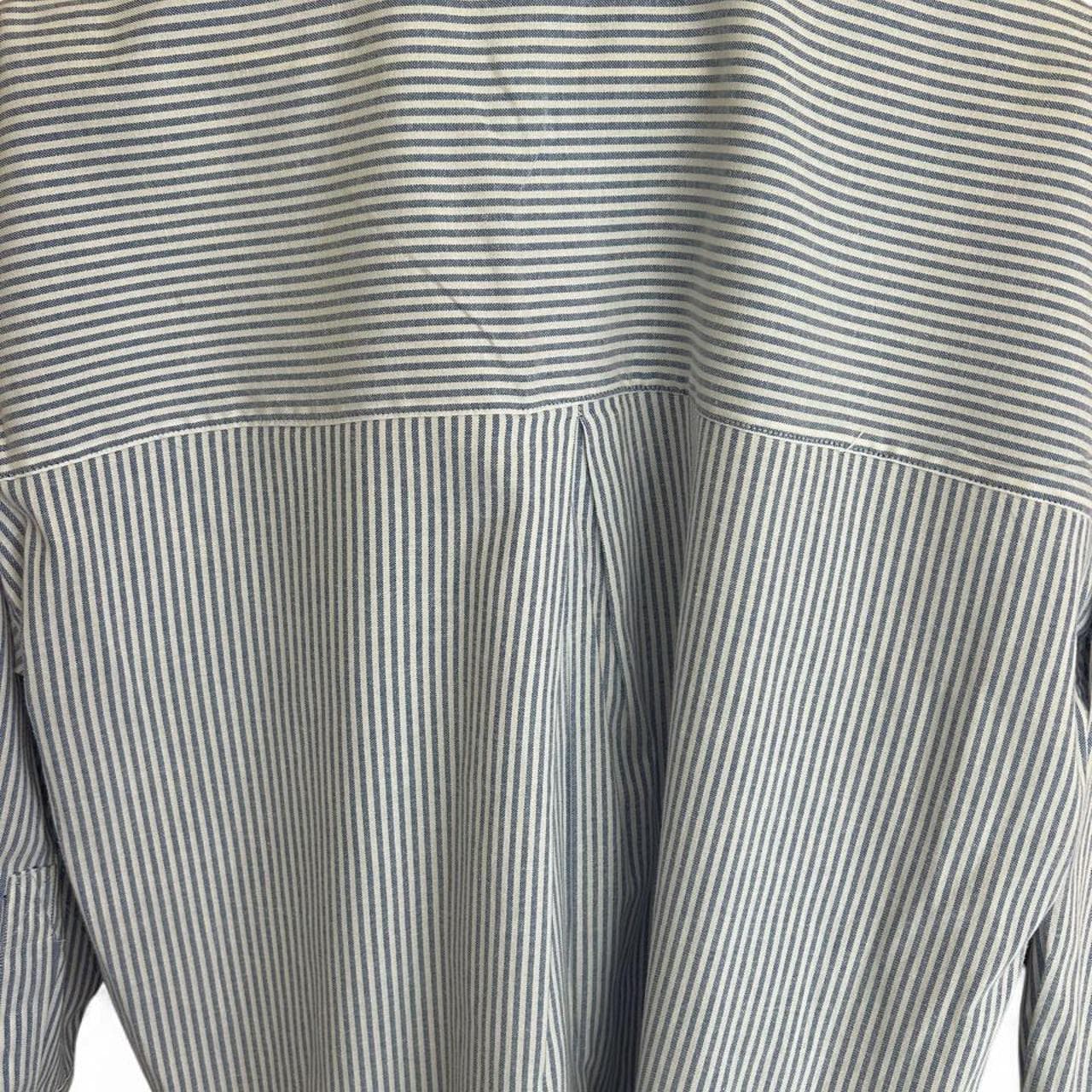 Zara Women's Blue And White Pinstripe Cotton Shirt — photo 3 of 5