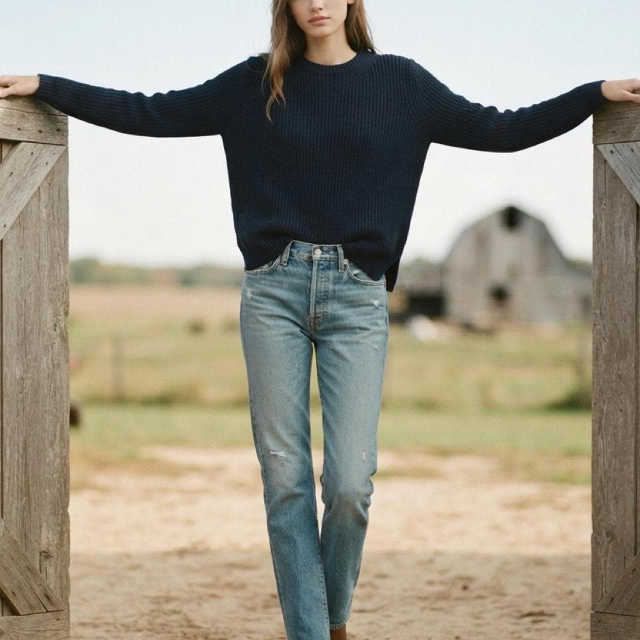 Talia New York Women's Cotton Knit Crew Neck Jumper — photo 7 of 7