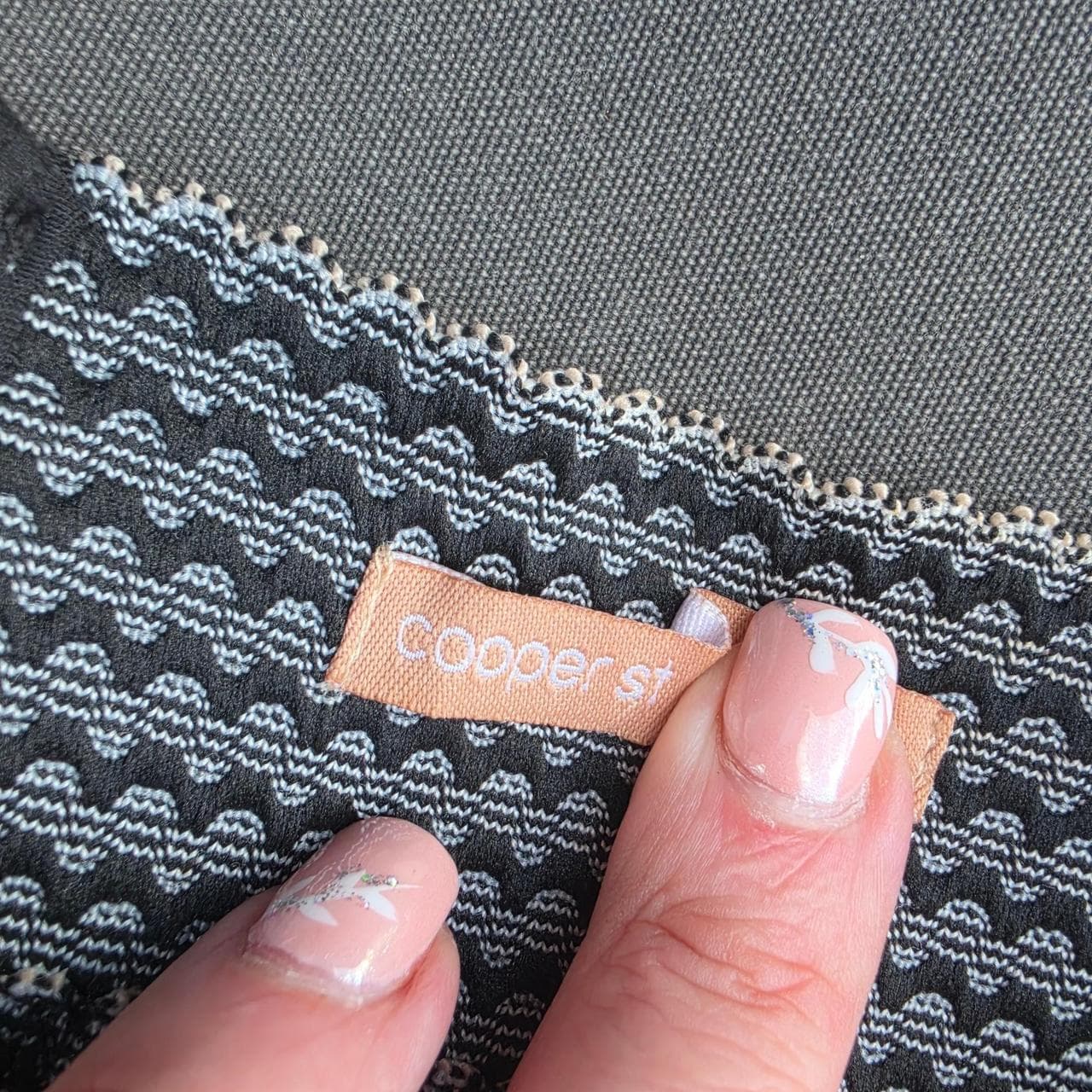 Cooper St Navy And Cream Strapless Dress β photo 5 of 7