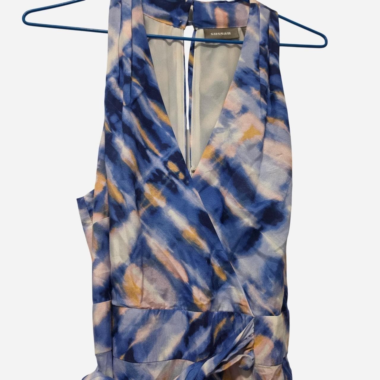 Sussan Blue Maxi Dress With Tie Detail — photo 4 of 8