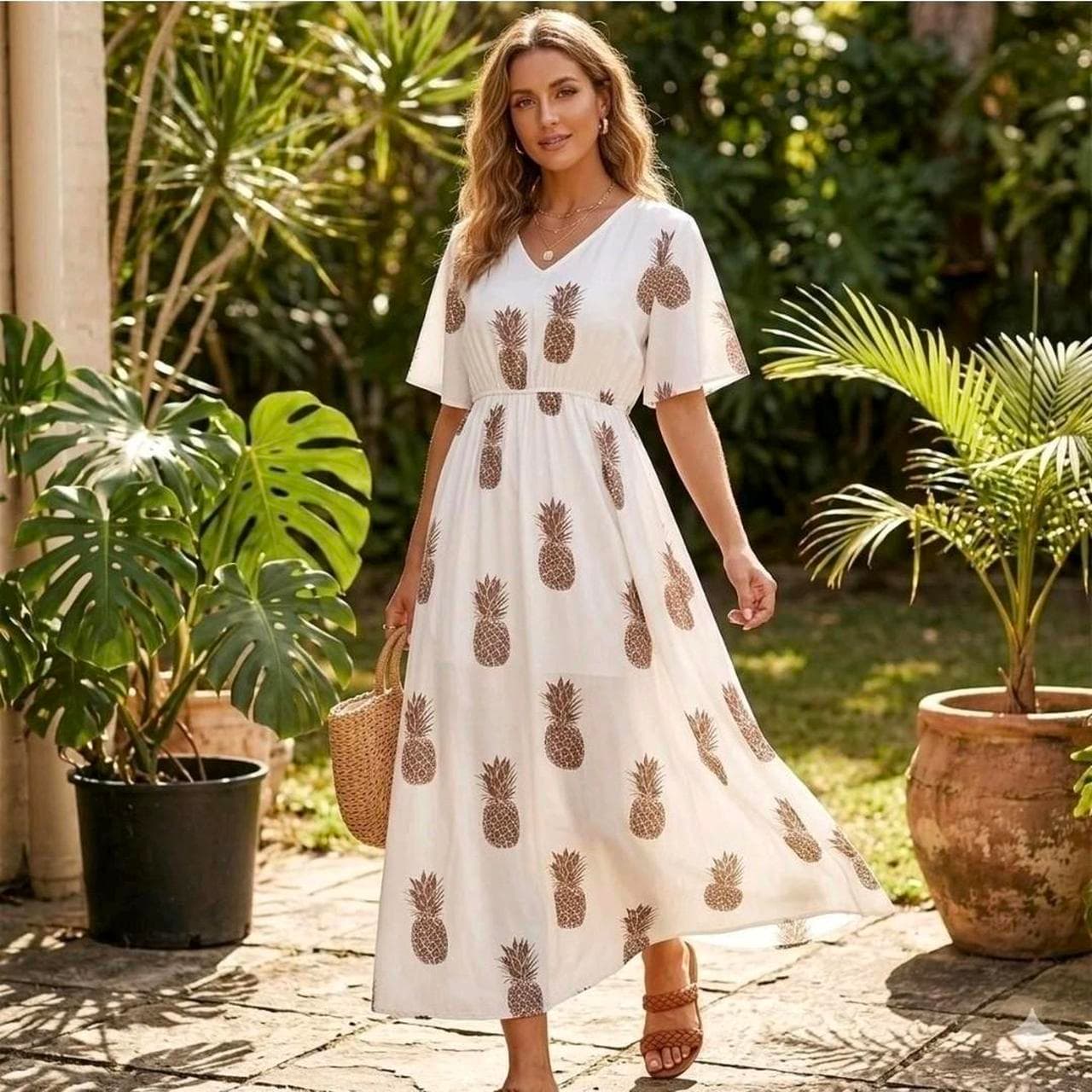 Gomorn Pineapple Design Maxi Dress โ photo 1 of 7