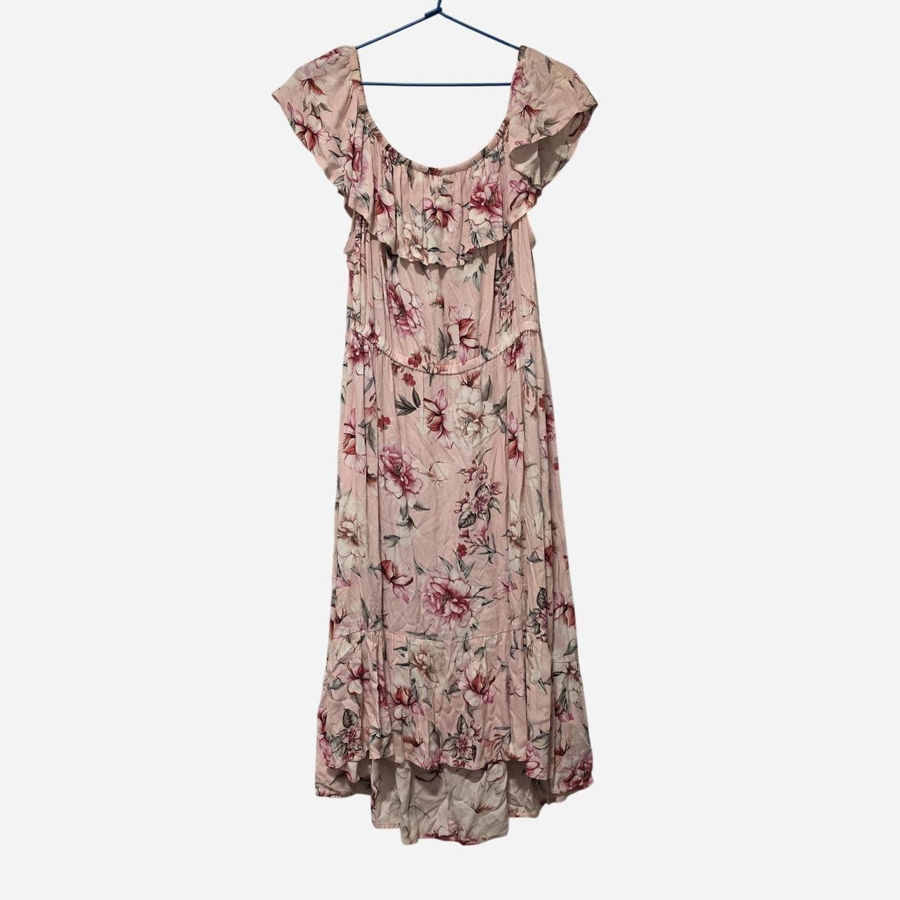 Just Jeans Pink Floral Maxi Dress With Ruffles โ photo 3 of 6
