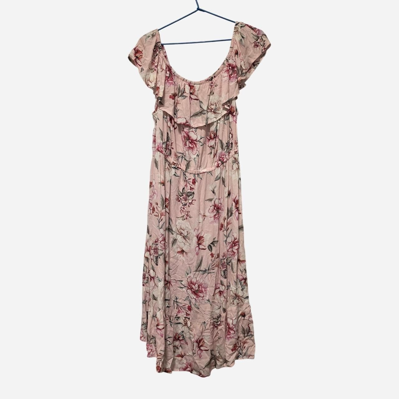 Just Jeans Pink Floral Maxi Dress With Ruffles โ photo 4 of 6