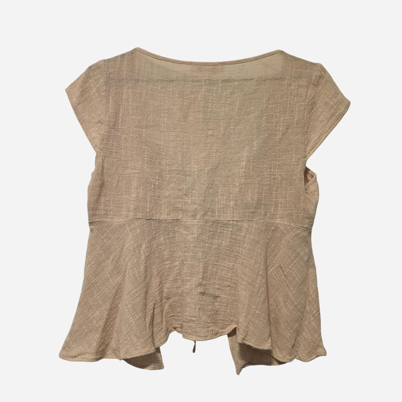 Mooloola Cream Cotton Tie Front Blouse โ photo 4 of 6