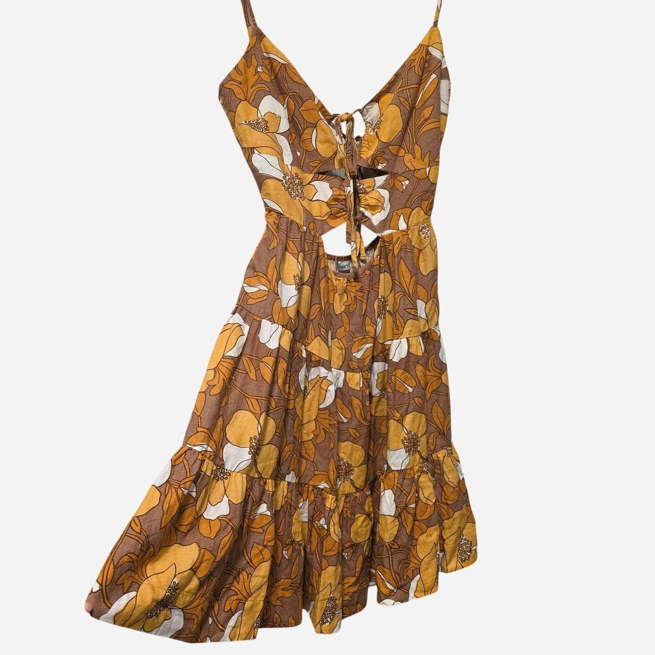 Ghanda Multicoloured Mini Dress With Lace Up Detail β photo 3 of 8
