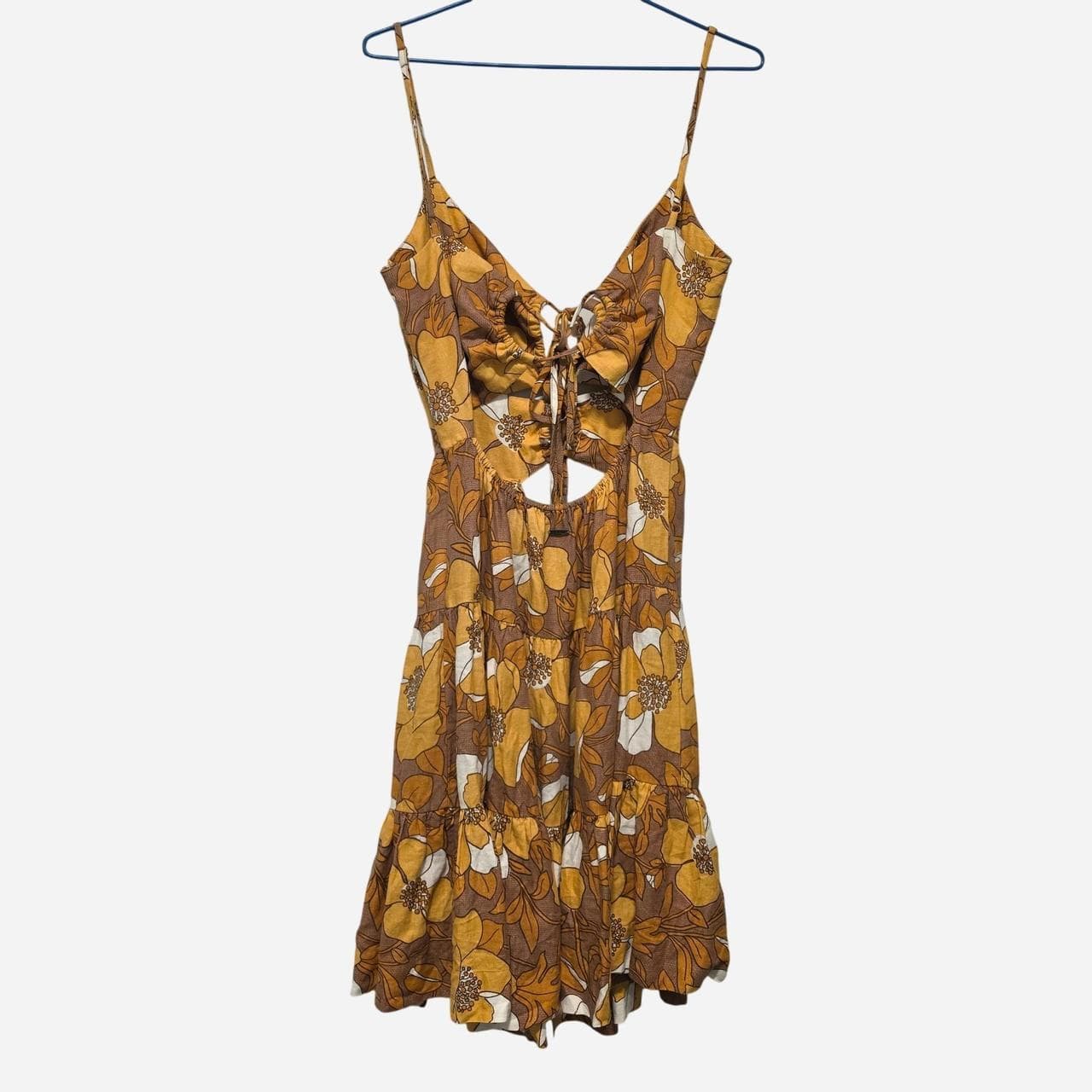 Ghanda Multicoloured Mini Dress With Lace Up Detail β photo 5 of 8