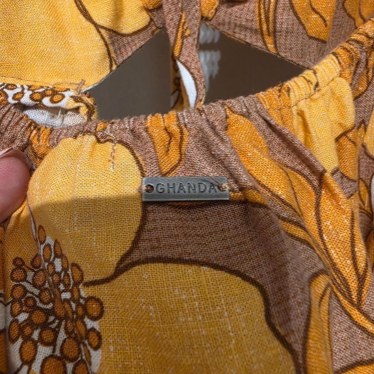 Ghanda Multicoloured Mini Dress With Lace Up Detail β photo 6 of 8