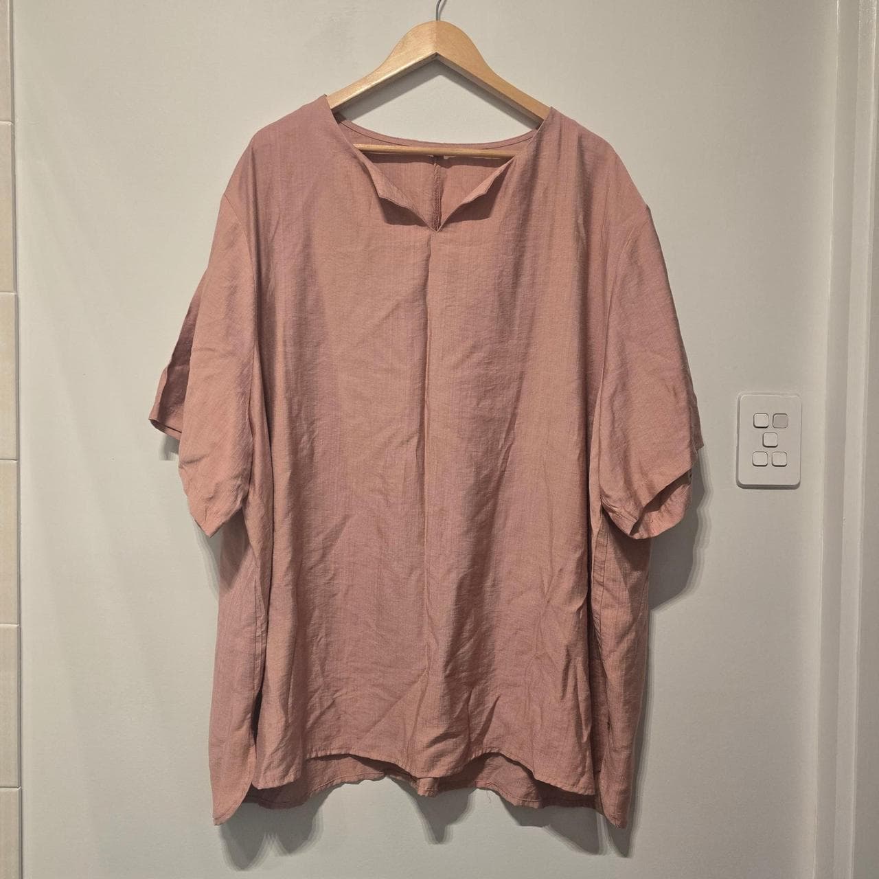 Dusty Pink Linen Look Top And Pants Set โ photo 2 of 8