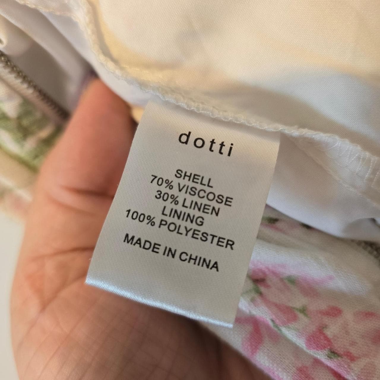 Dotti White Floral Wide Leg Tie Front Jumpsuit β photo 6 of 6