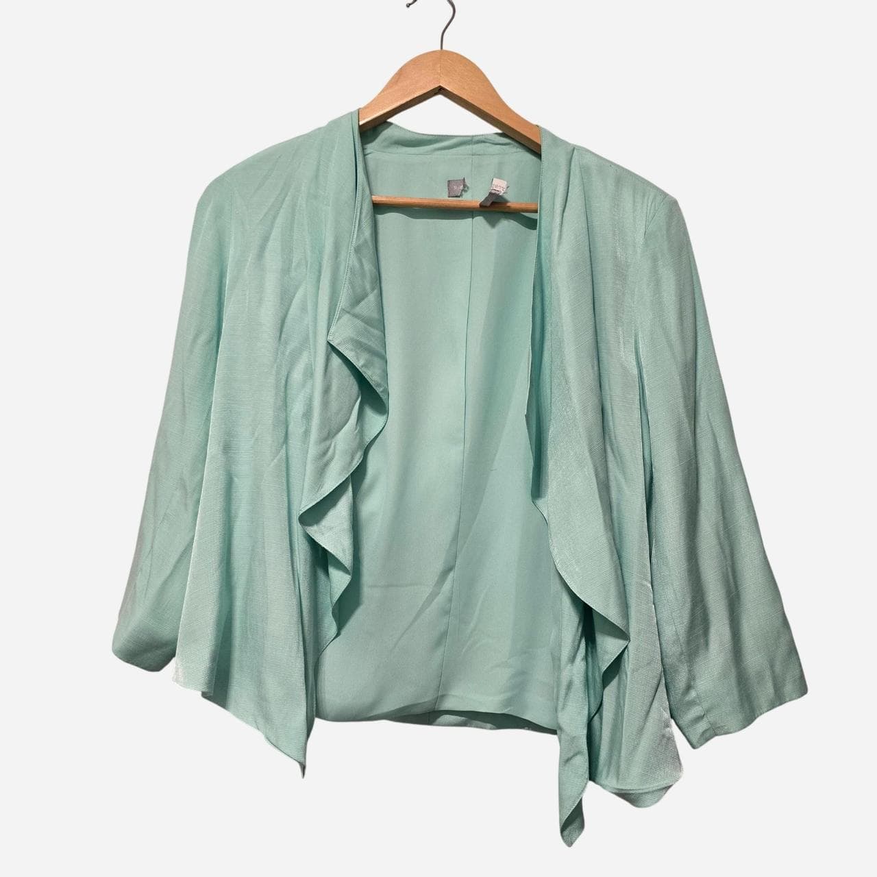 Suzanne Grae Mint Green Ruffle Blazer — photo 2 of 4