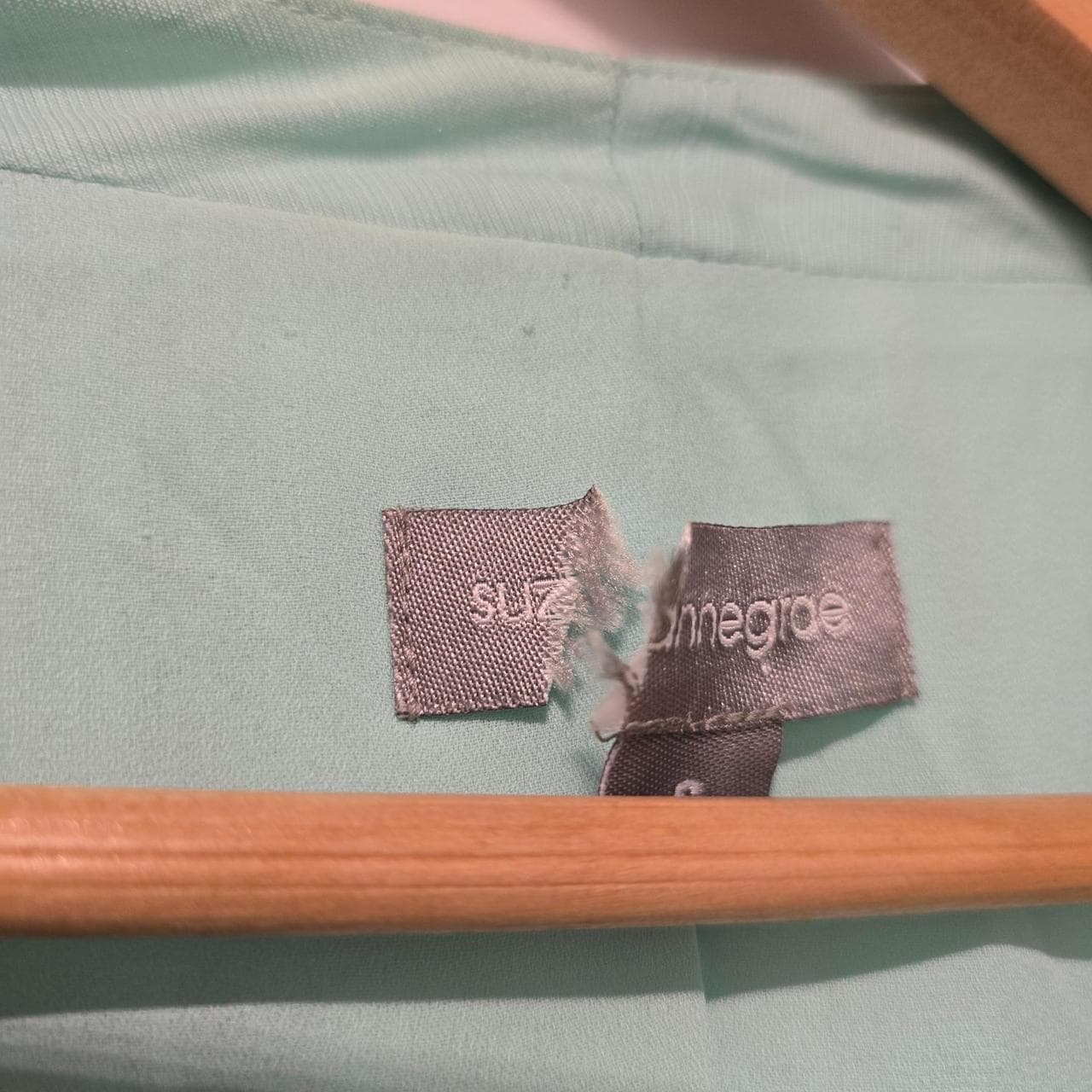 Suzanne Grae Mint Green Ruffle Blazer — photo 4 of 4