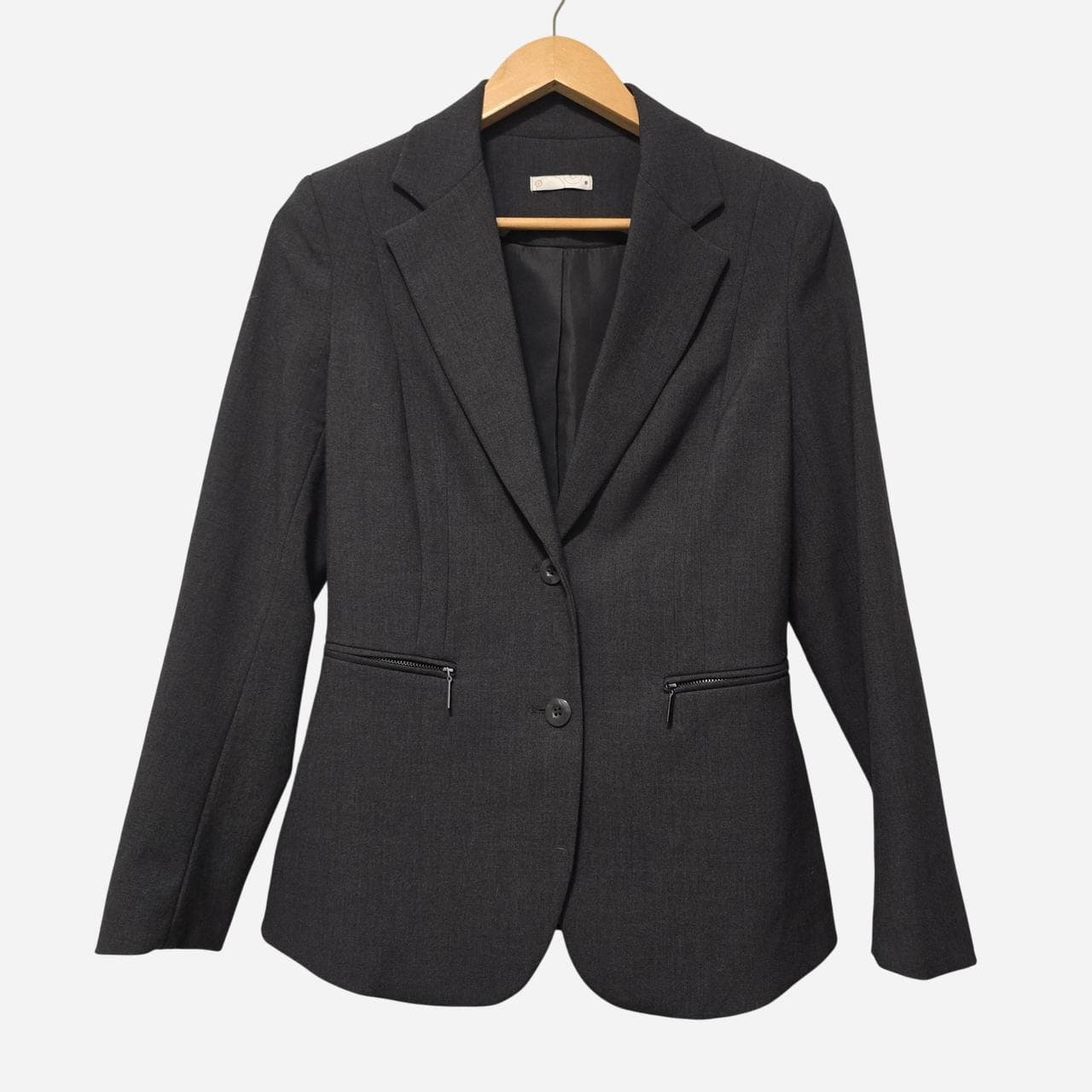 Target Dark Grey Blazer With Silver Zippers โ photo 2 of 5