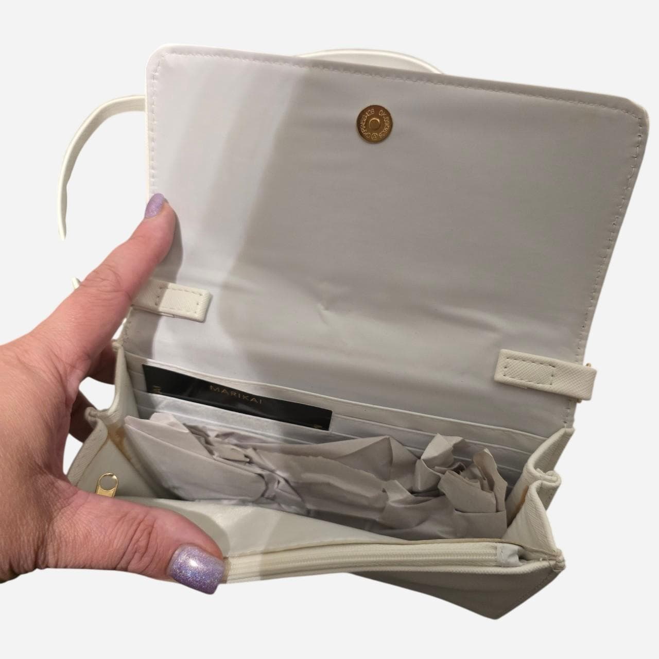 Marikai White Crossbody Bag With Gold Chain β photo 3 of 5
