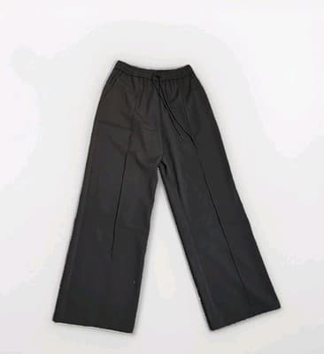 Nude Lucy Womens Wide Leg Black Pants Size S Relaxed Fit Drawstring Waist — photo 2 of 10