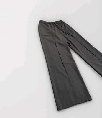 Nude Lucy Womens Wide Leg Black Pants Size S Relaxed Fit Drawstring Waist — photo 3 of 10