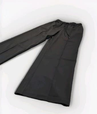 Nude Lucy Womens Wide Leg Black Pants Size S Relaxed Fit Drawstring Waist — photo 4 of 10