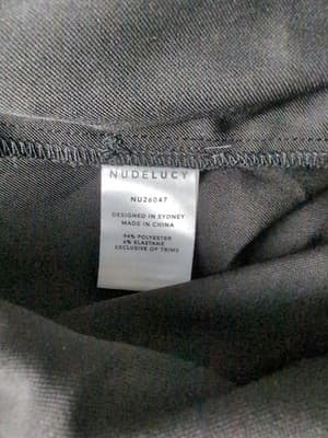 Nude Lucy Womens Wide Leg Black Pants Size S Relaxed Fit Drawstring Waist — photo 10 of 10