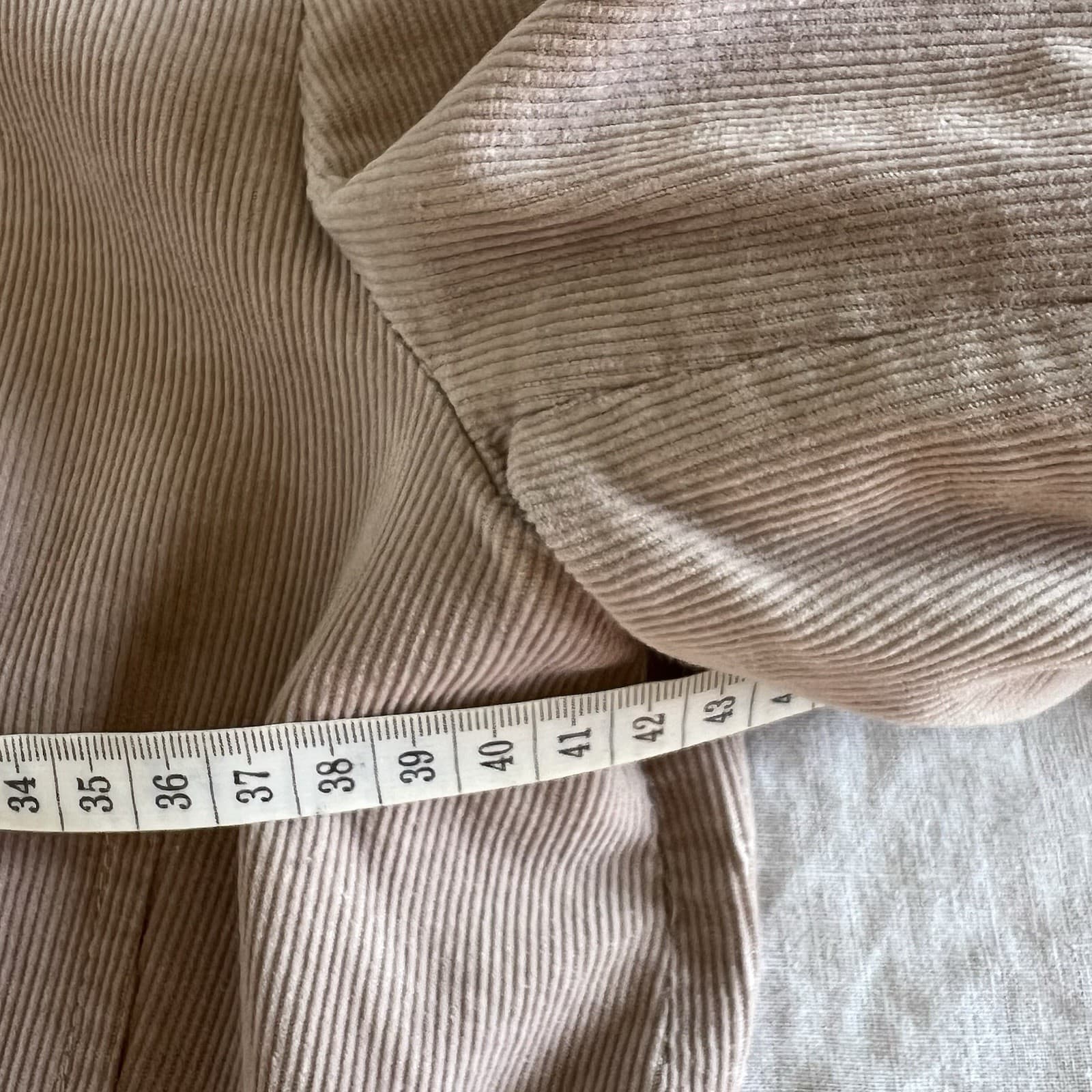 Vintage 90s 2000s Beige Corduroy Chore Jacket Fitted Button Up Utility Coat XS S — photo 5 of 7