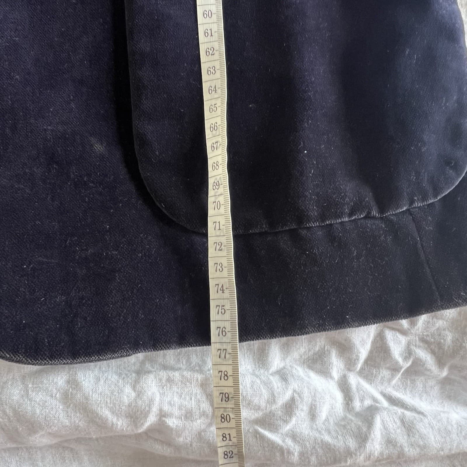 Vintage Navy Velvet Blazer Mens 42R Womens L XL Oversized Jacket Belmondo — photo 5 of 10