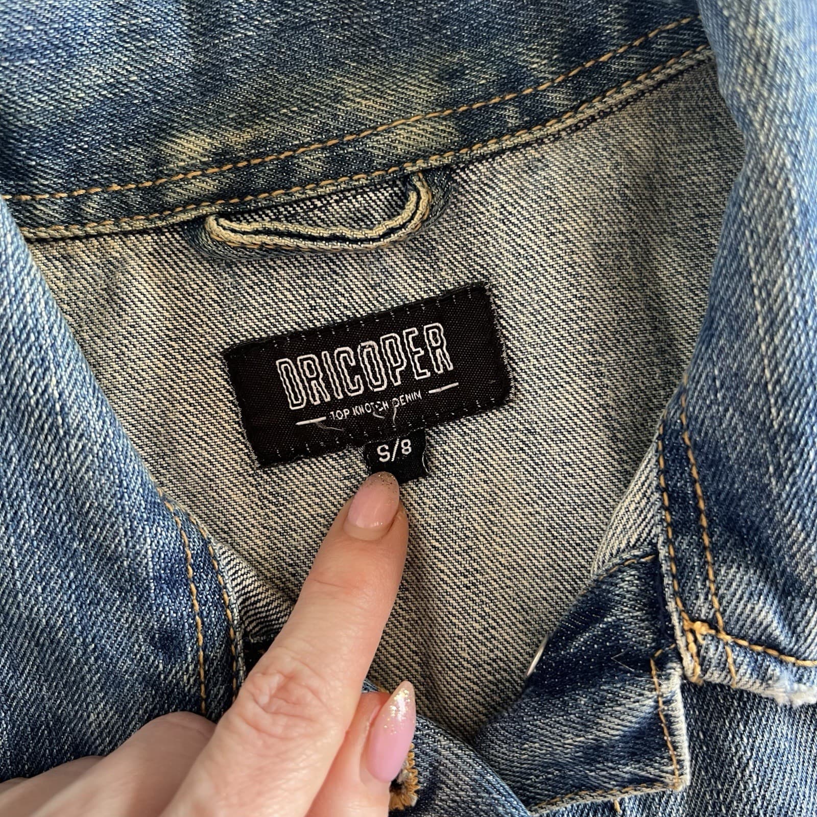 Dricoper Custom Hand Embroidered Regular Show Denim Jacket Blue Mordecai Rigby S — photo 3 of 11