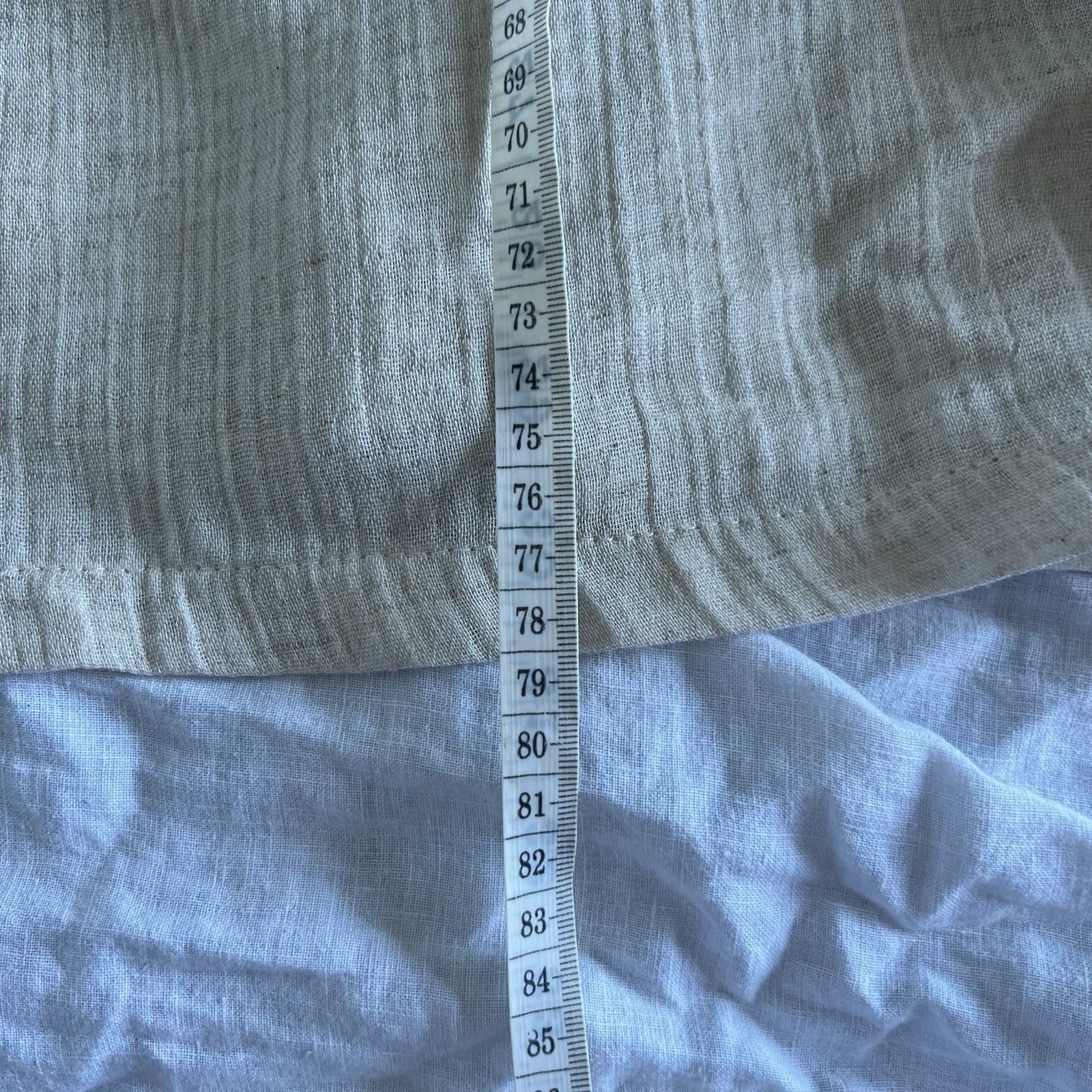 Cotton On Linen Blend Gauze Babydoll Mini Dress Cream Oatmeal Smock Ruffle S — photo 7 of 8