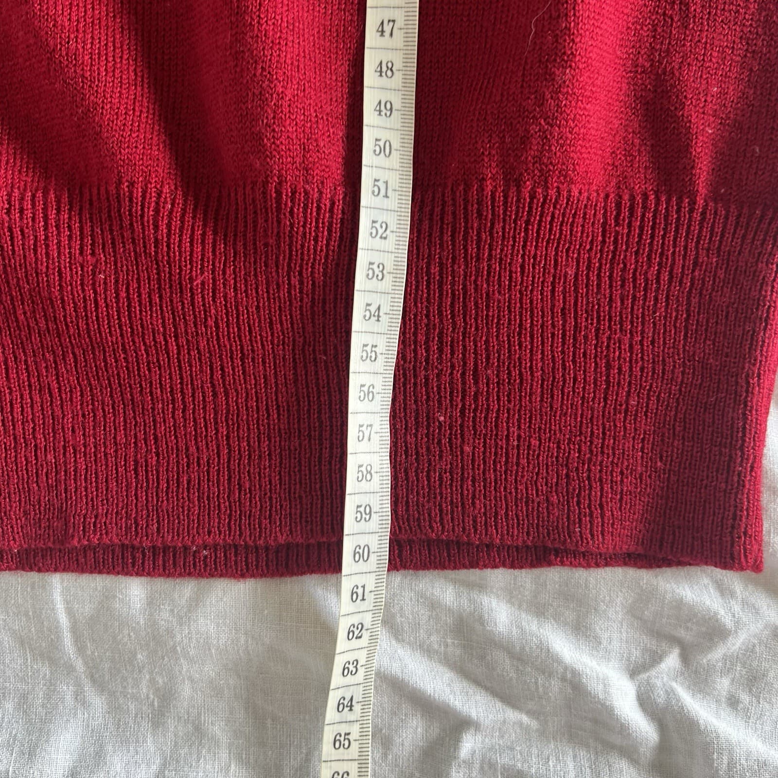 Vintage 90s Chadorian Red Wool Blend Mock Neck Knit Jumper Dark Academia M — photo 6 of 9