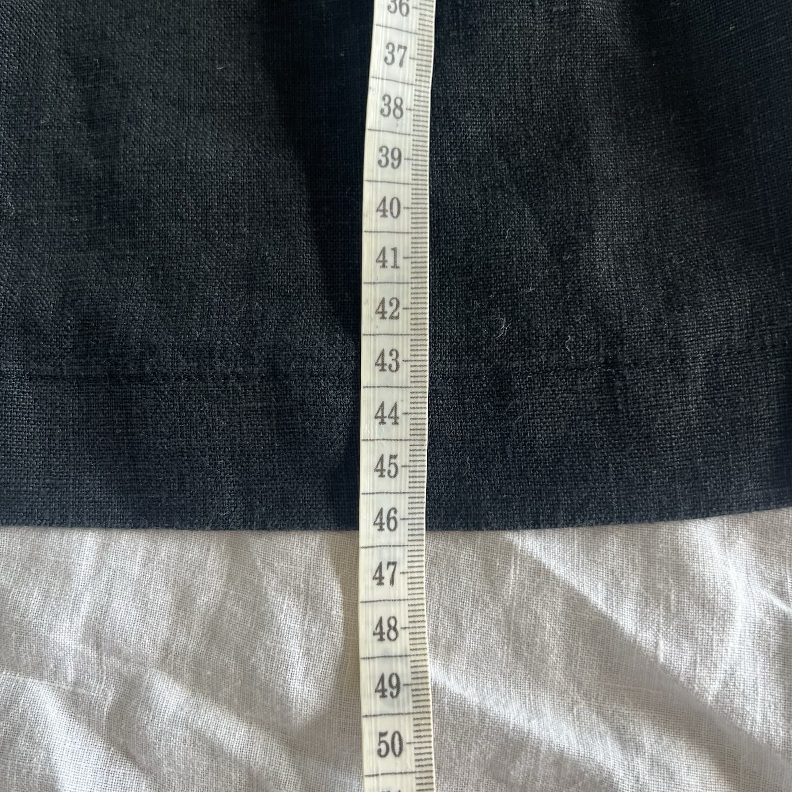 Little Lies 100% Linen Black Square Neck Tank Cami Top Boxy Minimalist Medium M — photo 7 of 8