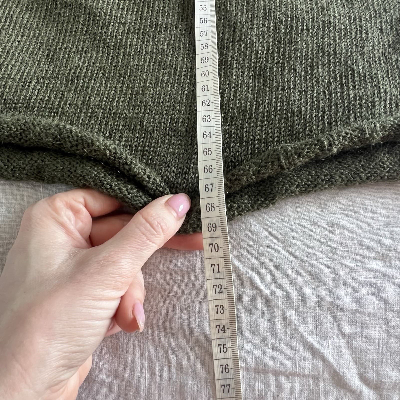 Handmade Pure Wool Olive Green Knit Cape Cowl Neck Cottagecore Hobbit Ren Faire — photo 8 of 8