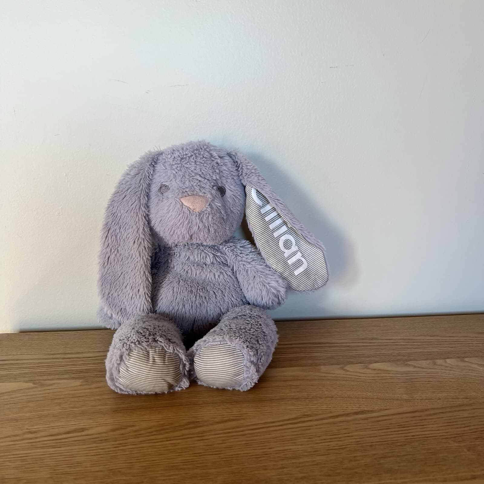 Grey Plush Bunny Soft Toy Floppy Ear Rabbit Personalised Cillian — photo 1 of 7