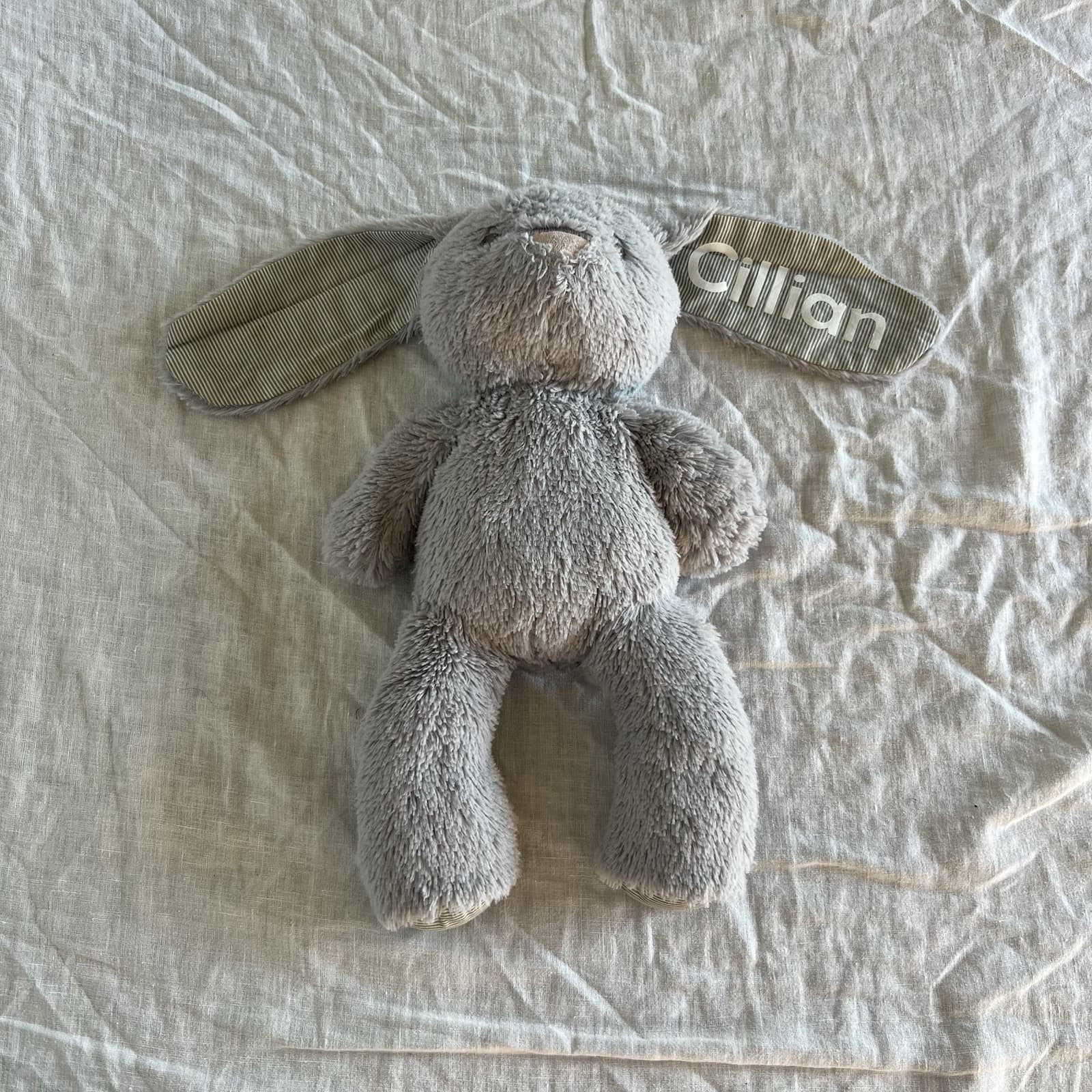 Grey Plush Bunny Soft Toy Floppy Ear Rabbit Personalised Cillian — photo 2 of 7