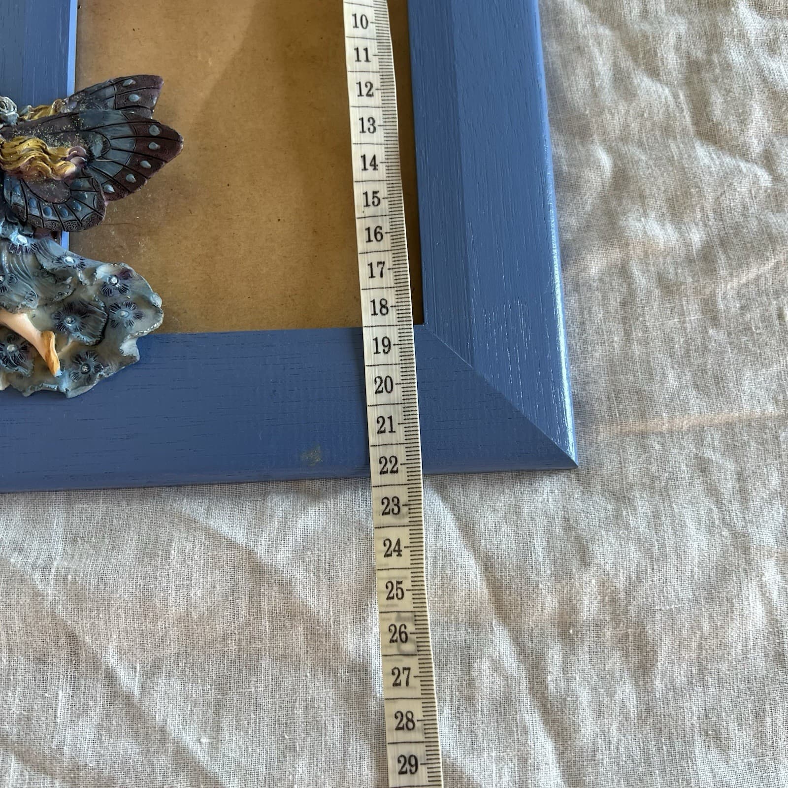 Vintage Fairycore Wooden Picture Frame 4x6 Flower Fairy Shirley Barber Blue — photo 5 of 7