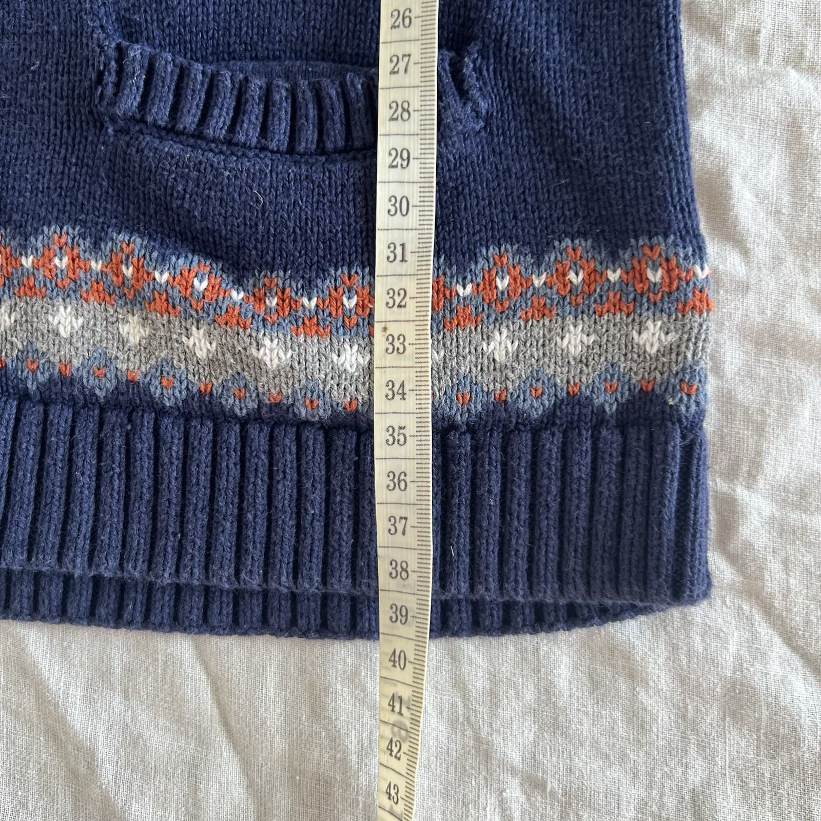 Jarvis Archer Kids Knit Cardigan Nordic Fair Isle Sweater Heirloom Navy Size 5 — photo 3 of 6