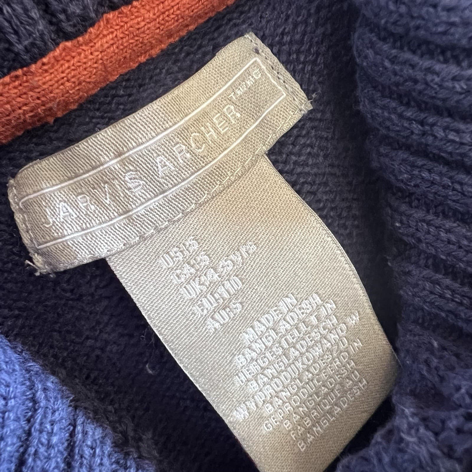 Jarvis Archer Kids Knit Cardigan Nordic Fair Isle Sweater Heirloom Navy Size 5 — photo 5 of 6