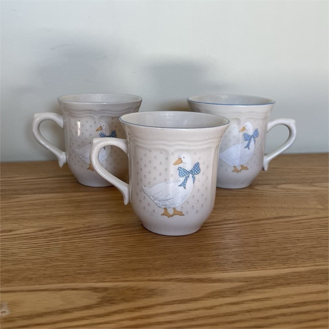 Vintage Aunt Rhody Country Goose Coffee Mugs Set 3 Ceramic Cottagecore — photo 1 of 8