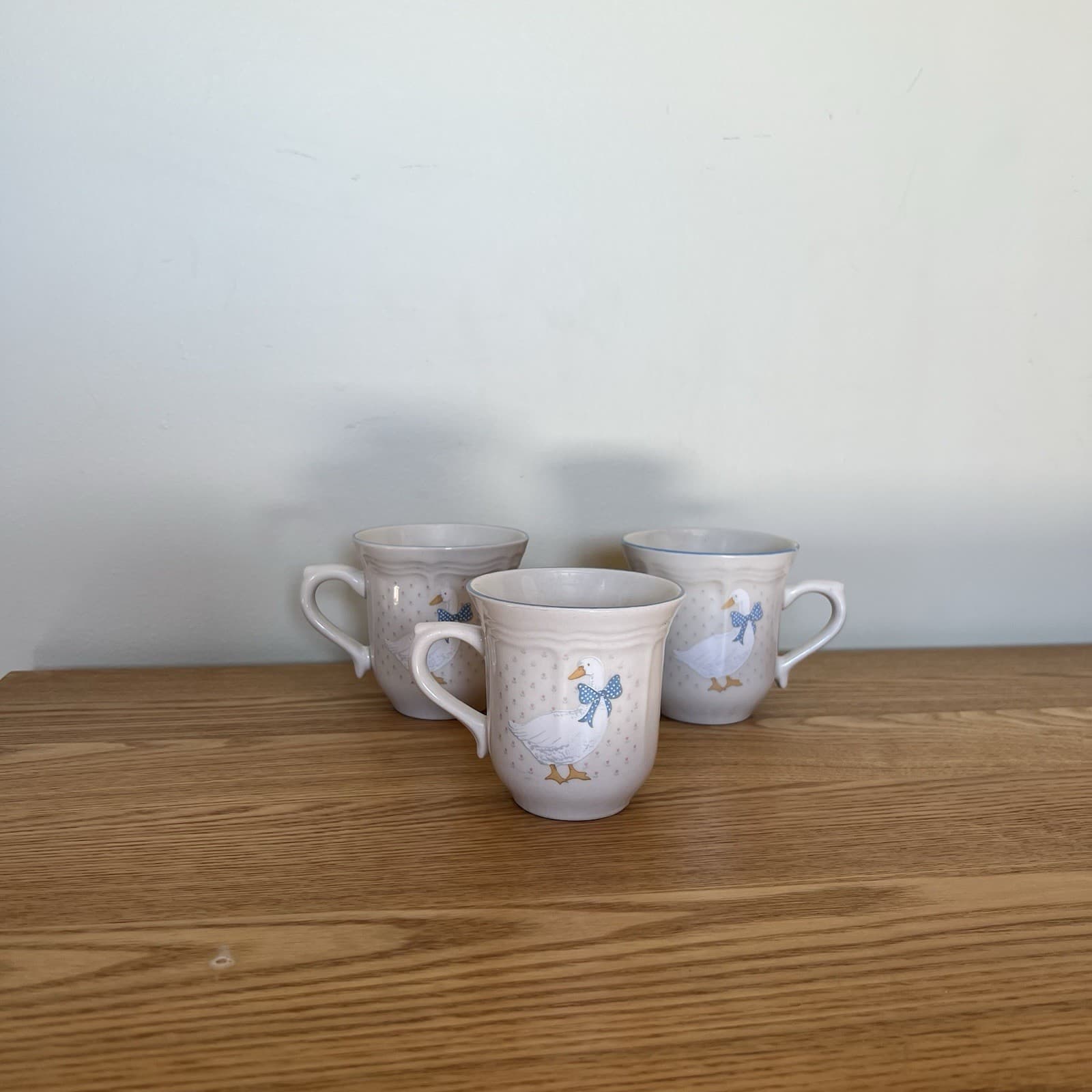 Vintage Aunt Rhody Country Goose Coffee Mugs Set 3 Ceramic Cottagecore — photo 2 of 8