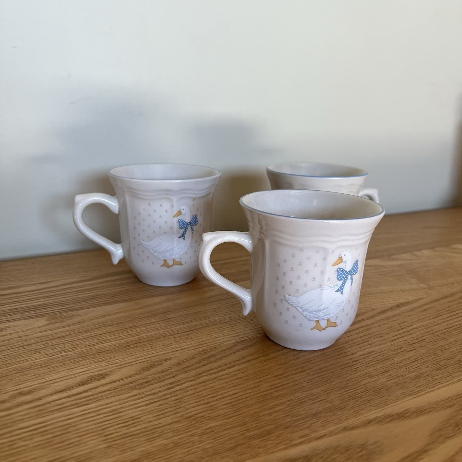 Vintage Aunt Rhody Country Goose Coffee Mugs Set 3 Ceramic Cottagecore — photo 3 of 8