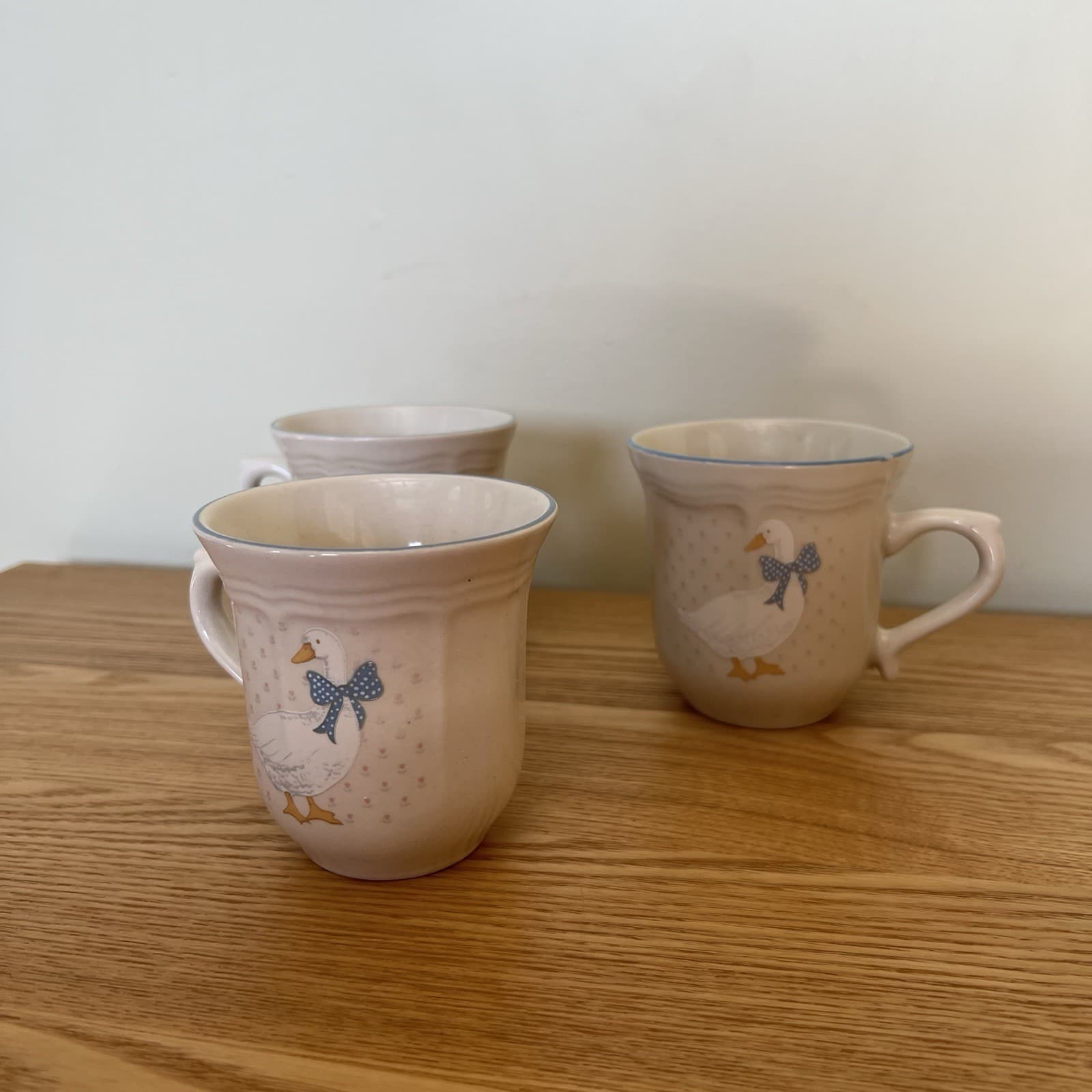 Vintage Aunt Rhody Country Goose Coffee Mugs Set 3 Ceramic Cottagecore — photo 4 of 8