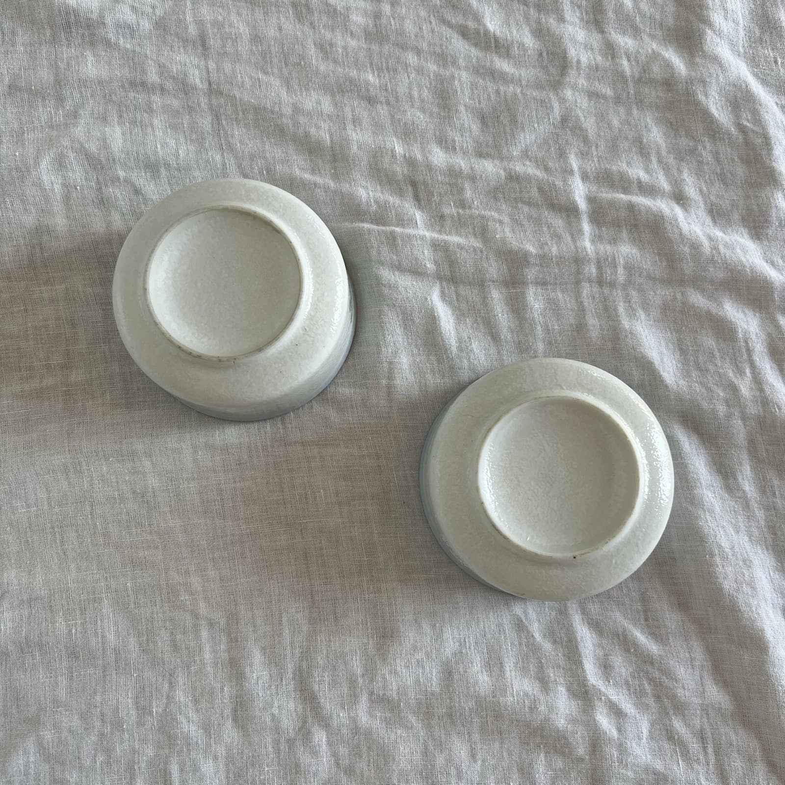 Vintage Stoneware Small Side Bowls Set 2 Radish Turnip Dip Bowls Cottagecore — photo 5 of 8