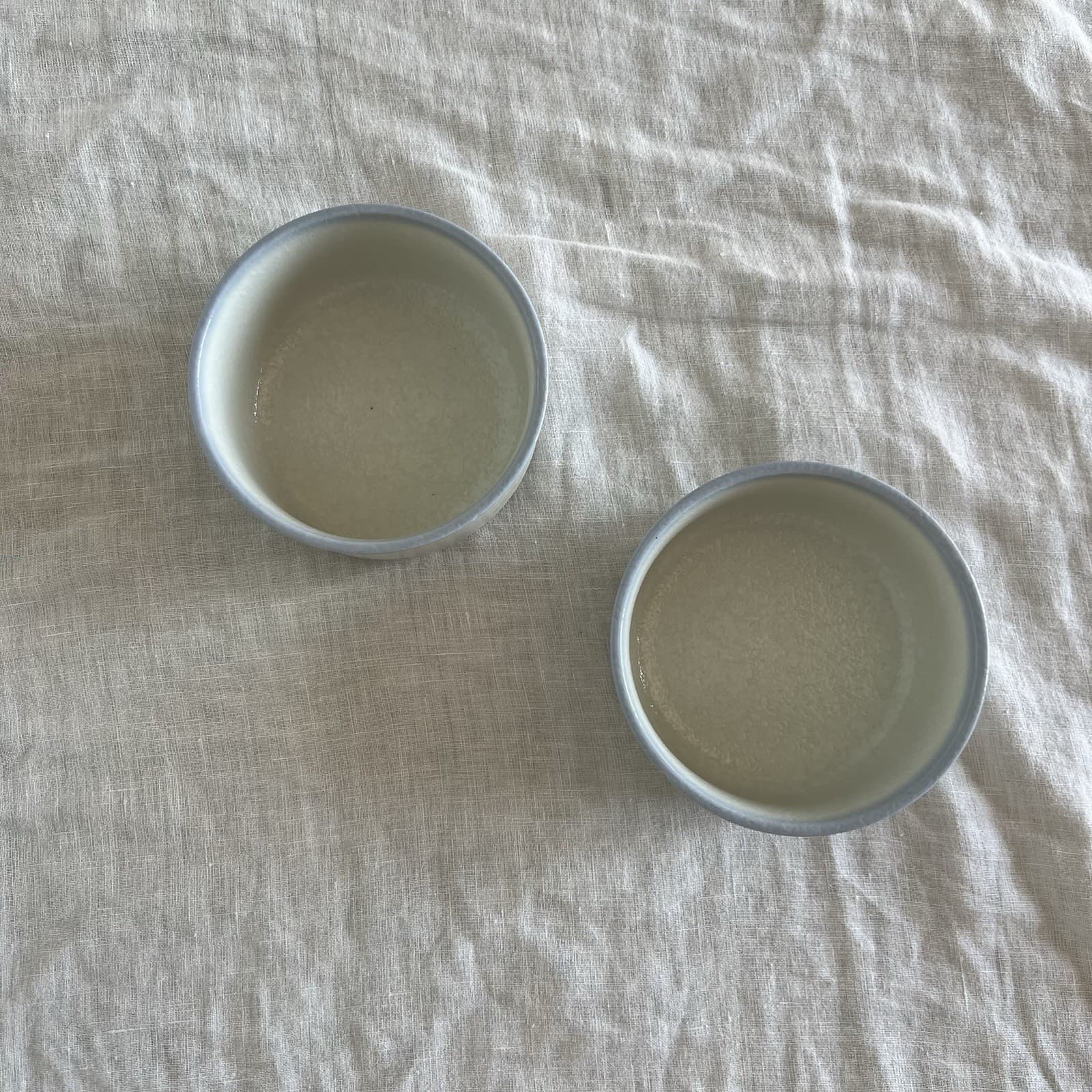 Vintage Stoneware Small Side Bowls Set 2 Radish Turnip Dip Bowls Cottagecore — photo 8 of 8