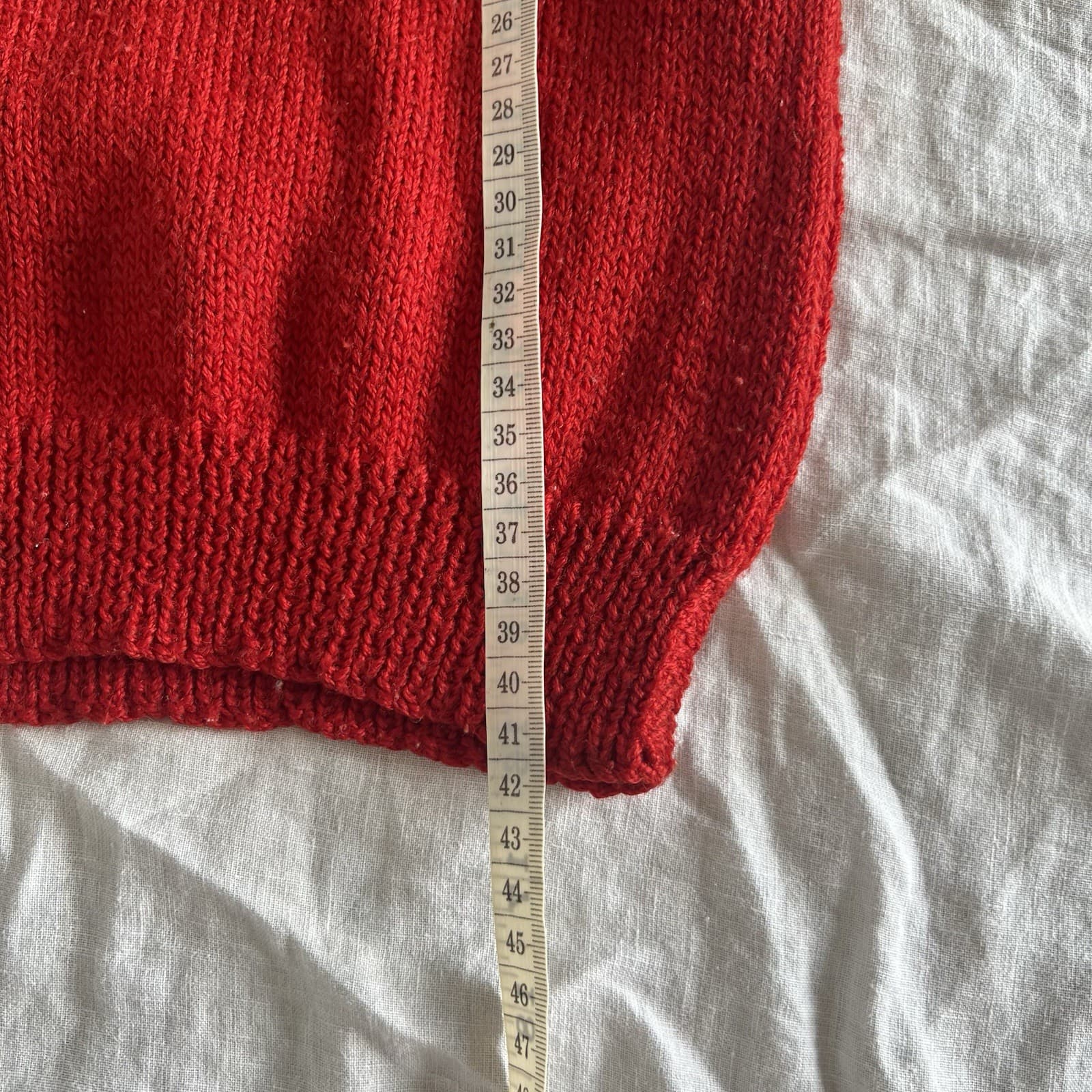 Vintage Kids Hand Knit Red Wool Jumper Sweater Size 5 6 Heritage Country Retro — photo 3 of 8