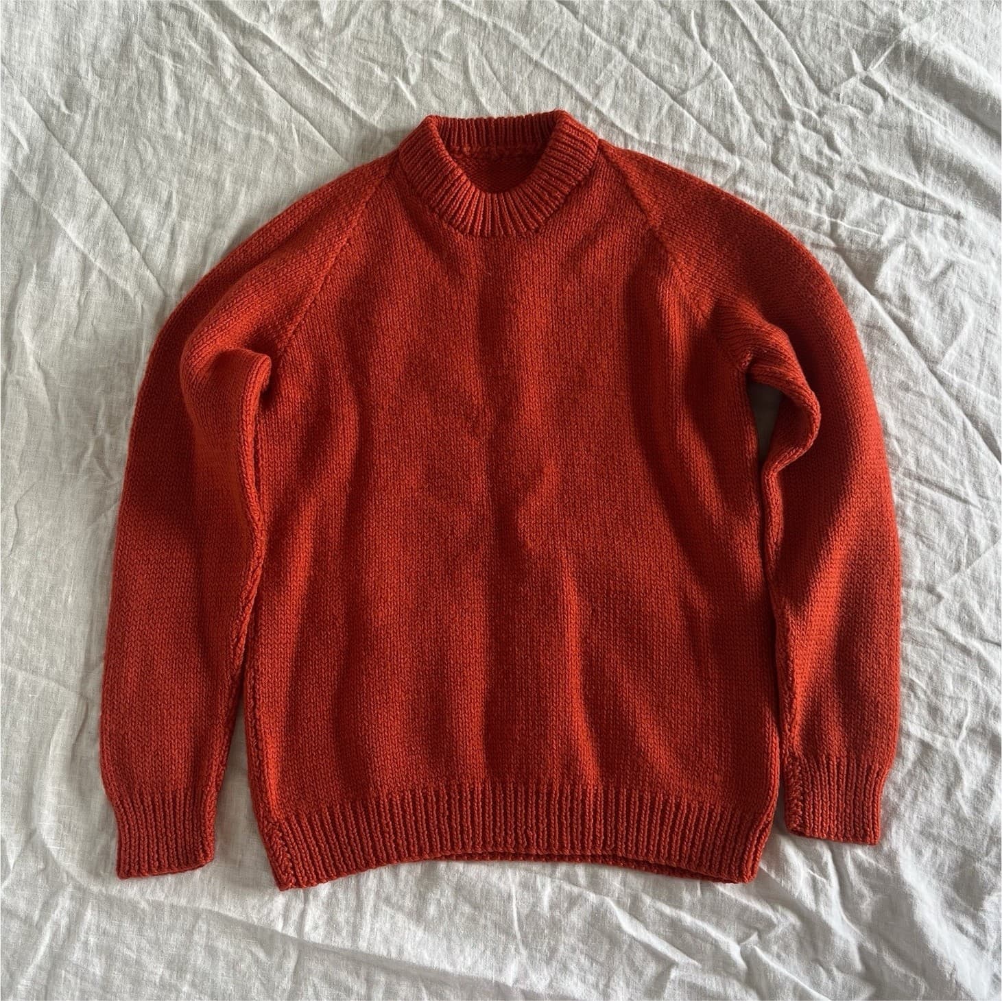 Vintage Kids Hand Knit Wool Burnt Orange Jumper Sweater Size 6 8 Heritage Preppy — photo 1 of 6