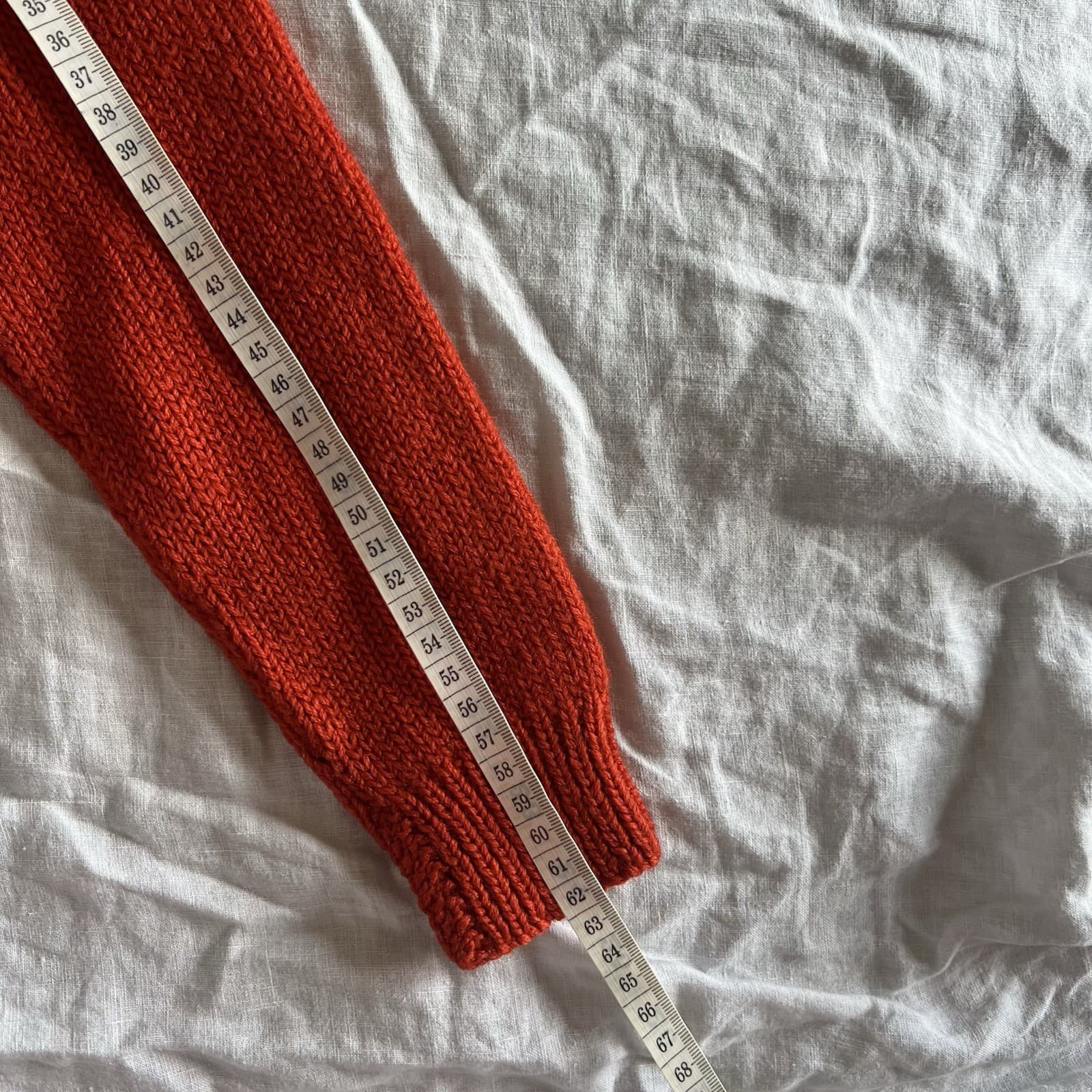 Vintage Kids Hand Knit Wool Burnt Orange Jumper Sweater Size 6 8 Heritage Preppy — photo 5 of 6